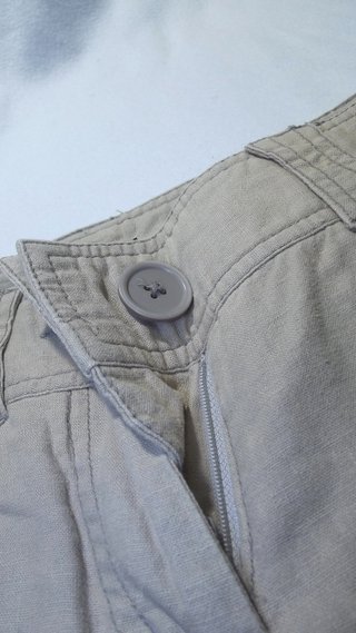 H&M Pantalone Donna Beige M Dritto Lino Primavera