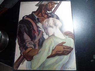 Litografía Antigua Guerra Civil S. Tejada 1940