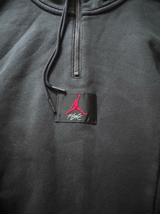 Sudadera Jordan Negra Media Cremallera