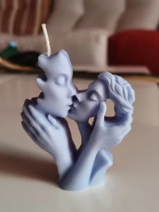 Candela decorativa fatta a mano in cera di soia