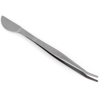 Pinza Espátula Curva Dingmu Inox 220mm