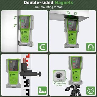 NIVEL LASER VERDE 360° 2 BATERÍAS Y DETECTOR NUEVO