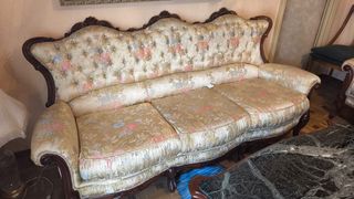 Conjunto Tresillo Luis XV Sillones Mesa