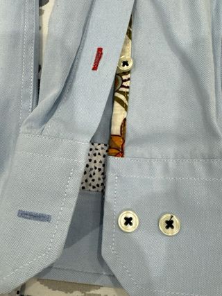 Camisa colección motobike azul de manga larga