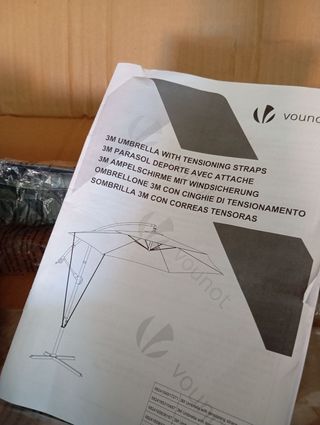 Sombrilla da giardino pieghevole verde da 300 cm di VOUNOT