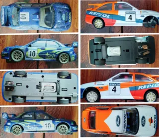 Scalextric  rally Subaru Ford Seat