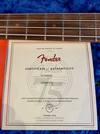 Bajo Fender 75 Aniversario, EE.UU,Edición Limitada