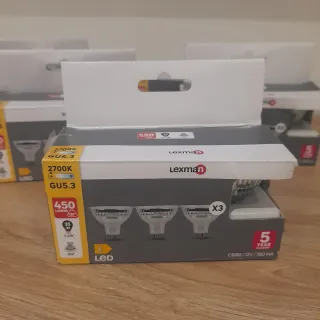 3 Bombillas LED Lexman GU5.3 2700K 35W