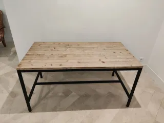 Mesa Comedor Industrial Madera y Metal