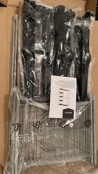 Armario móvil doble barra plateado