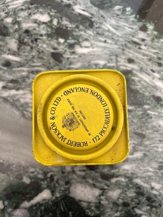 Lata de té vintage Jacksons Piccadilly