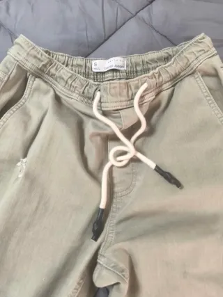 Pantalón jogger vaquero chico,verde caqui clarito