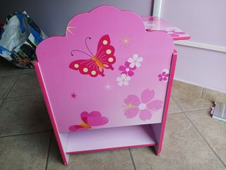 Scrivania bambina rosa farfalle