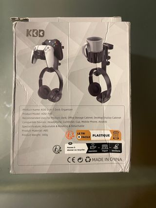 Soporte Auriculares Gaming Giratorio 360° Rosa