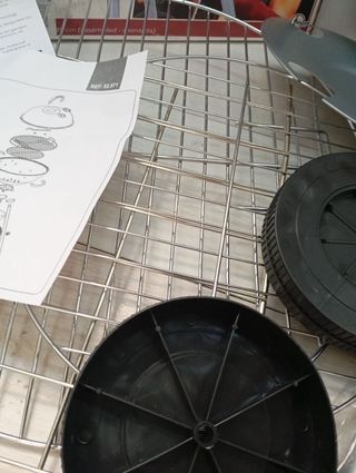 AKTIVE Barbacoa carbón portátil redonda 46x89 cm