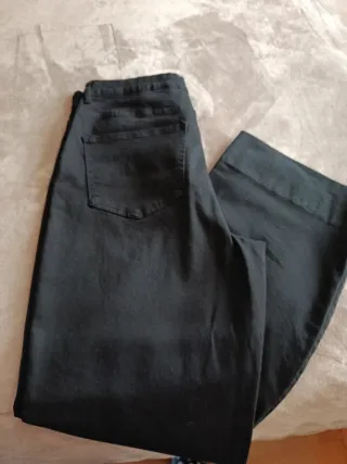 Pantalones campana Cortefiel negros mujer