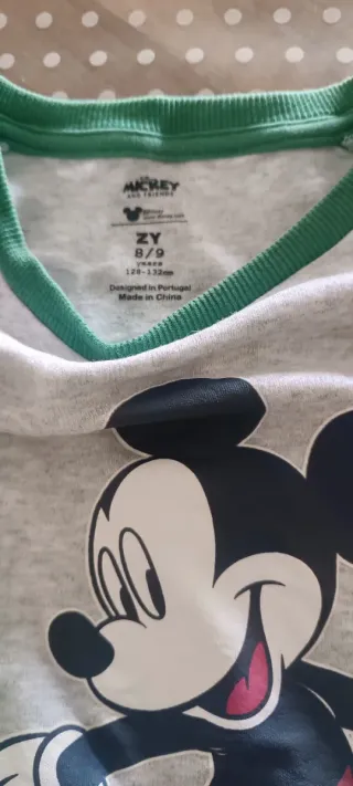 Pijama Mickey Menino T. 8/9 Anos