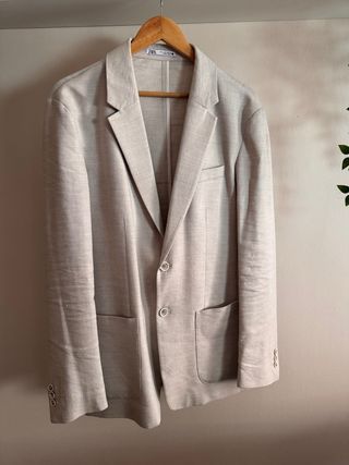 Americana Zara Lino Beige Talla L