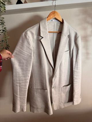 Americana Zara Lino Beige Talla L