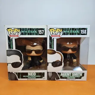 Funko Pop Matrix Set Neo #157 e Agent Smith #158