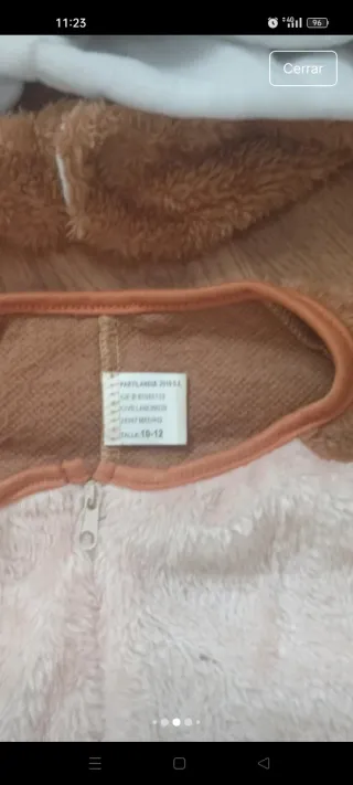 Disfraz infantil oso peluche