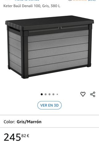 Keter Baúl Denali 100, Gris, 380 L organizador y almacenaje