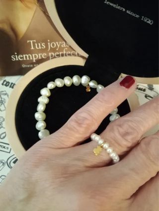 Anillo Tous Oro Perlas Cultivadas