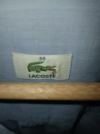 Camisa Lacoste Azul Talla S Hombre