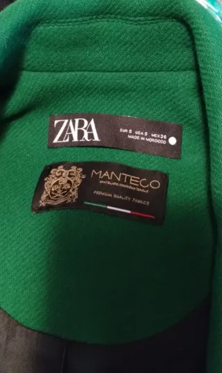 Cappotto donna verde doppio petto