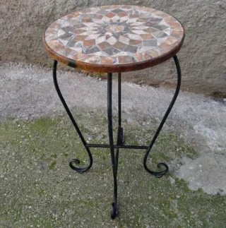 Mesa auxiliar mosaico exterior