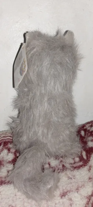 Peluche Gato Persa Azul Ojos Verdes