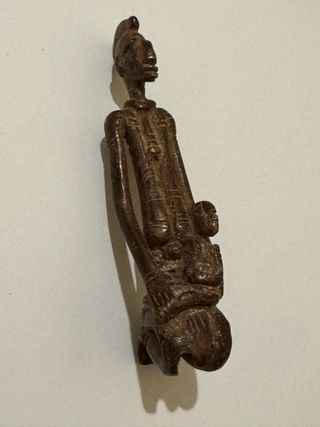 Figura Bronce Dogón Madre e Hijo