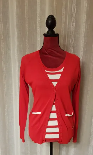 Chaqueta punto DEVERNOIS rosa y otros