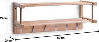 Perchero de pared Zeller madera bambú