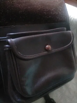 Bolso de cuero marrón