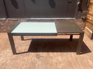 Mesa comedor extensible cristal