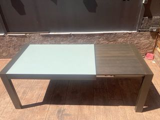 Mesa comedor extensible cristal
