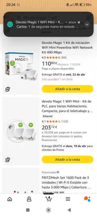 Devolo Magic 1 WiFi Mini - Kit PLC 1200 Megabits