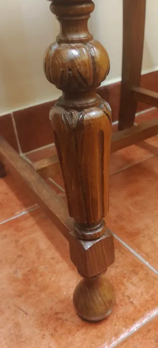 6 Sillas Vintage Madera Tapizado Rayas