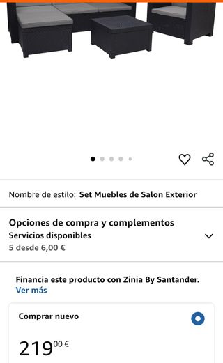 Conjunto muebles para jardín SHAF