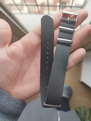 Correa Nato Polipiel 20mm Reloj Negra