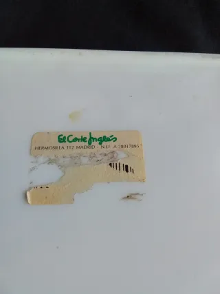 Cenicero de porcelana azul y dorado