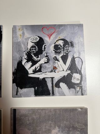 Quadretti Banksy Stile Stencil Set 4 Pezzi