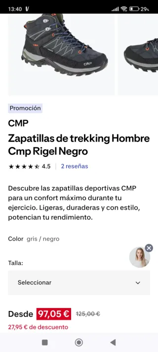 Botas Trekking CMP Waterproof Negras y Azules