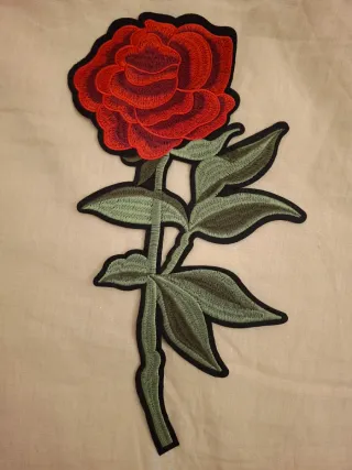 1 Parche Termoadhesivo Flor Roja