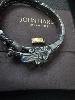 Pulsera John Hardy Cuero y Plata Dragón