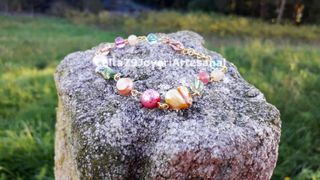 Pulsera Perlas Turmalina Opalina Celta79 Artesanal