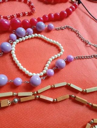 Lote collares y pulseras bisutería