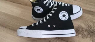 Converse con plataforma talla 40 color negro