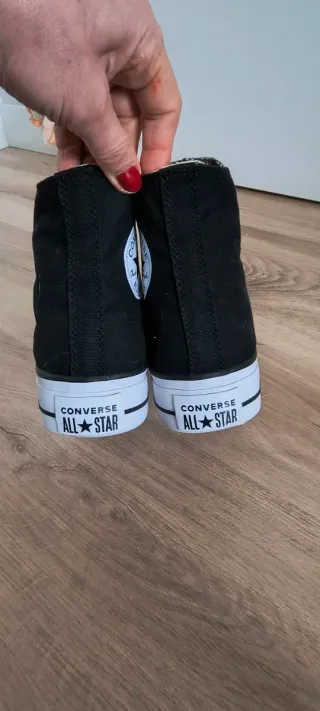 Converse con plataforma talla 40 color negro